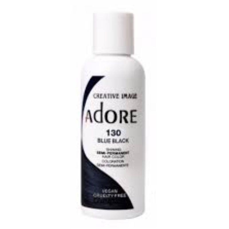 Adore, coloration, bleu noir 130, semi-permanent, 118ml, 6.90CHF Adore, coloration, bleu noir 130, semi-permanent, 118ml, 6.90CHF