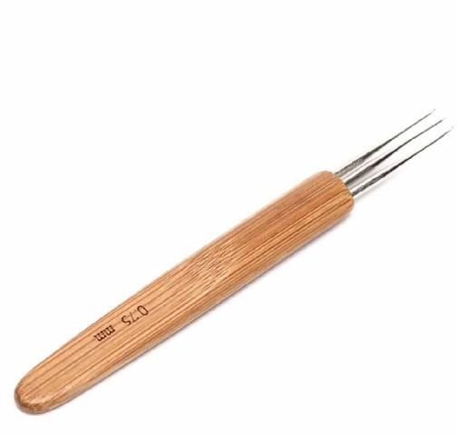 Aiguille double face 3 crochets pour tresse dreadlocks au crochet, 1pc,