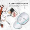 Lumière LED Masque facial avec soin du cou Traitement Beauté Anti Acné