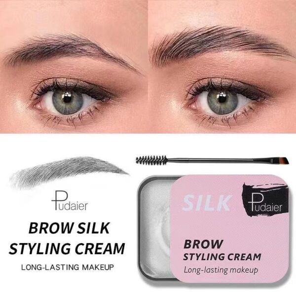 Gel coiffant pour sourcils transparent avec brosse Savon naturel longue durée imperméable incolore.