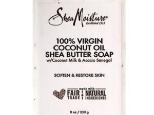 Shea Moisture 100% virgin coconut oil shea butter soap, adoucir et restaurer la peau, 230g,