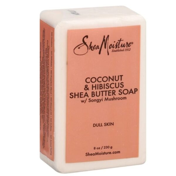 Shea & Moisture coconut & hibiscus shea butter soap ,peau terne , 230g,