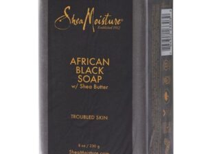 Shea moisture, savon noir africain au beurre de karité pour peaux à problèmes, 230g,