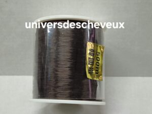 Fil Élastique pour Extension de Cheveux, 500m, Marron