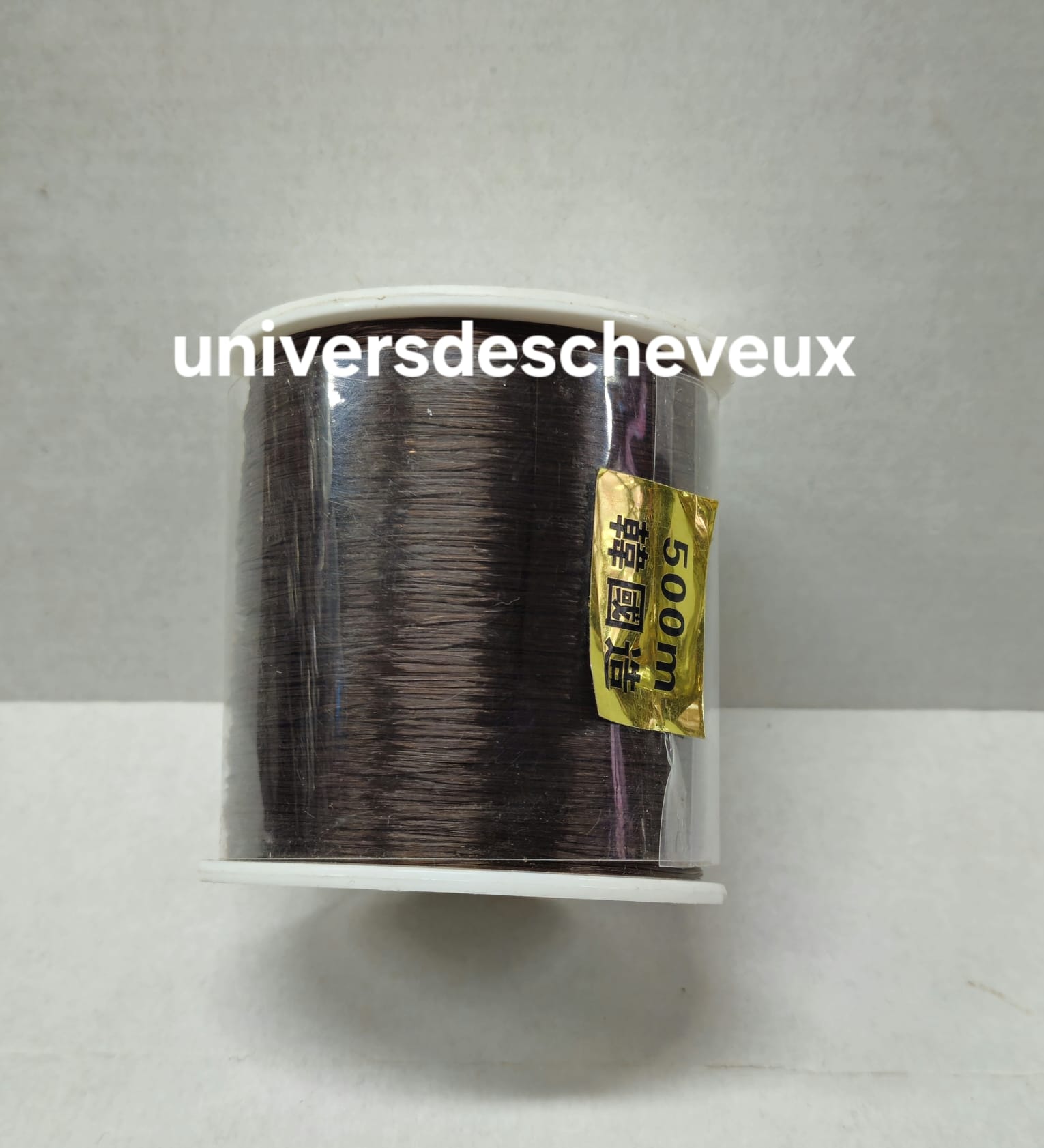 Fil Élastique pour Extension de Cheveux, 500m, Marron