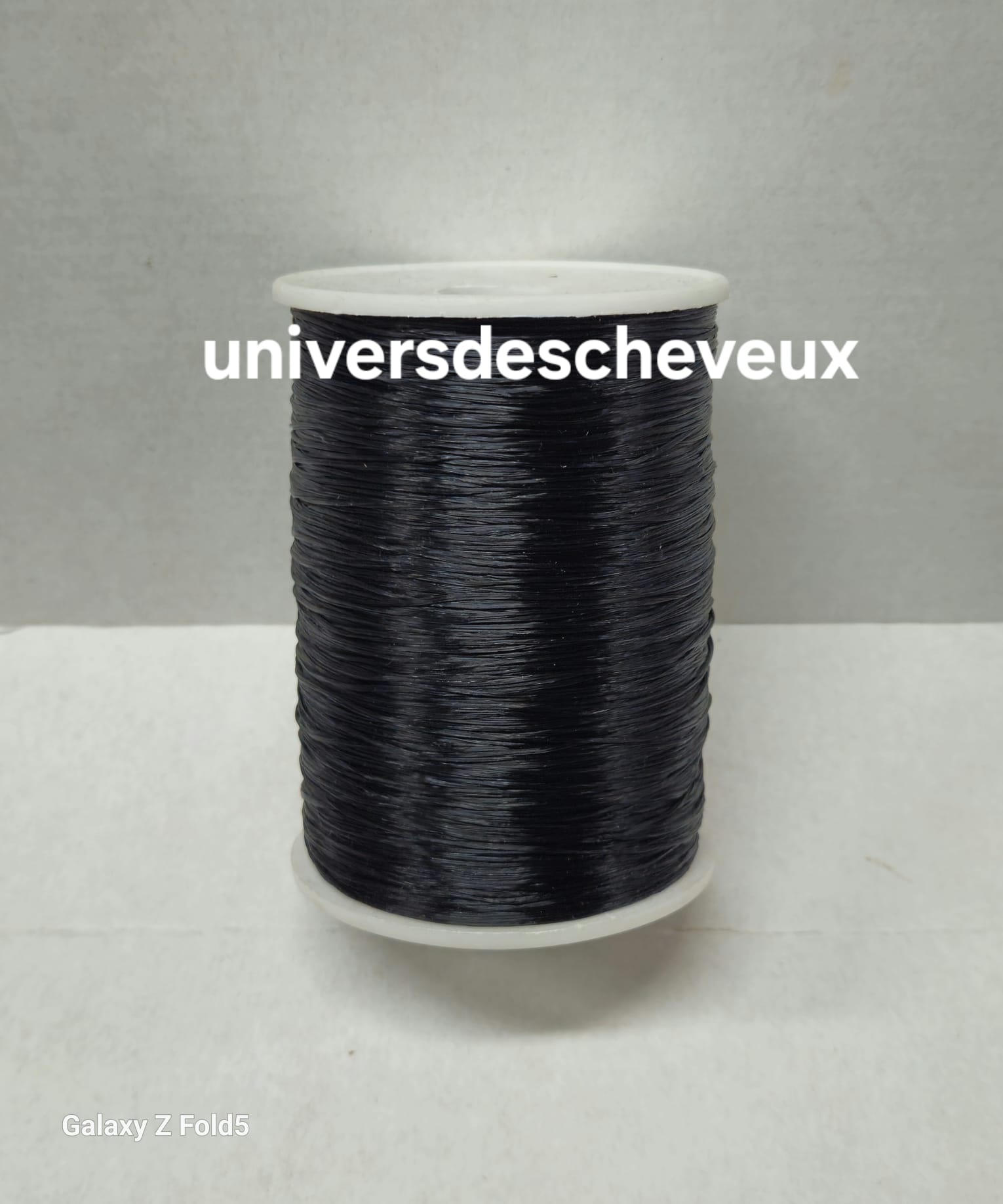 Fil élastique pour extension de cheveux naturels, 1000m, noir 