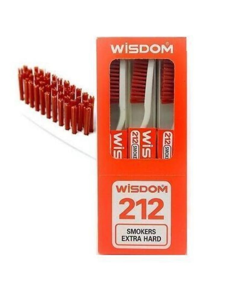 Wisdom. BROSSE À DENTS À POILS BRUNS EXTRA DURS POUR FUMEURS ORIGINAL WISDOM 212