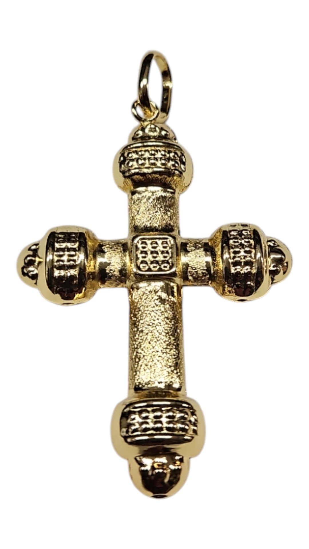 Grand Pandentif Croix Couler Or