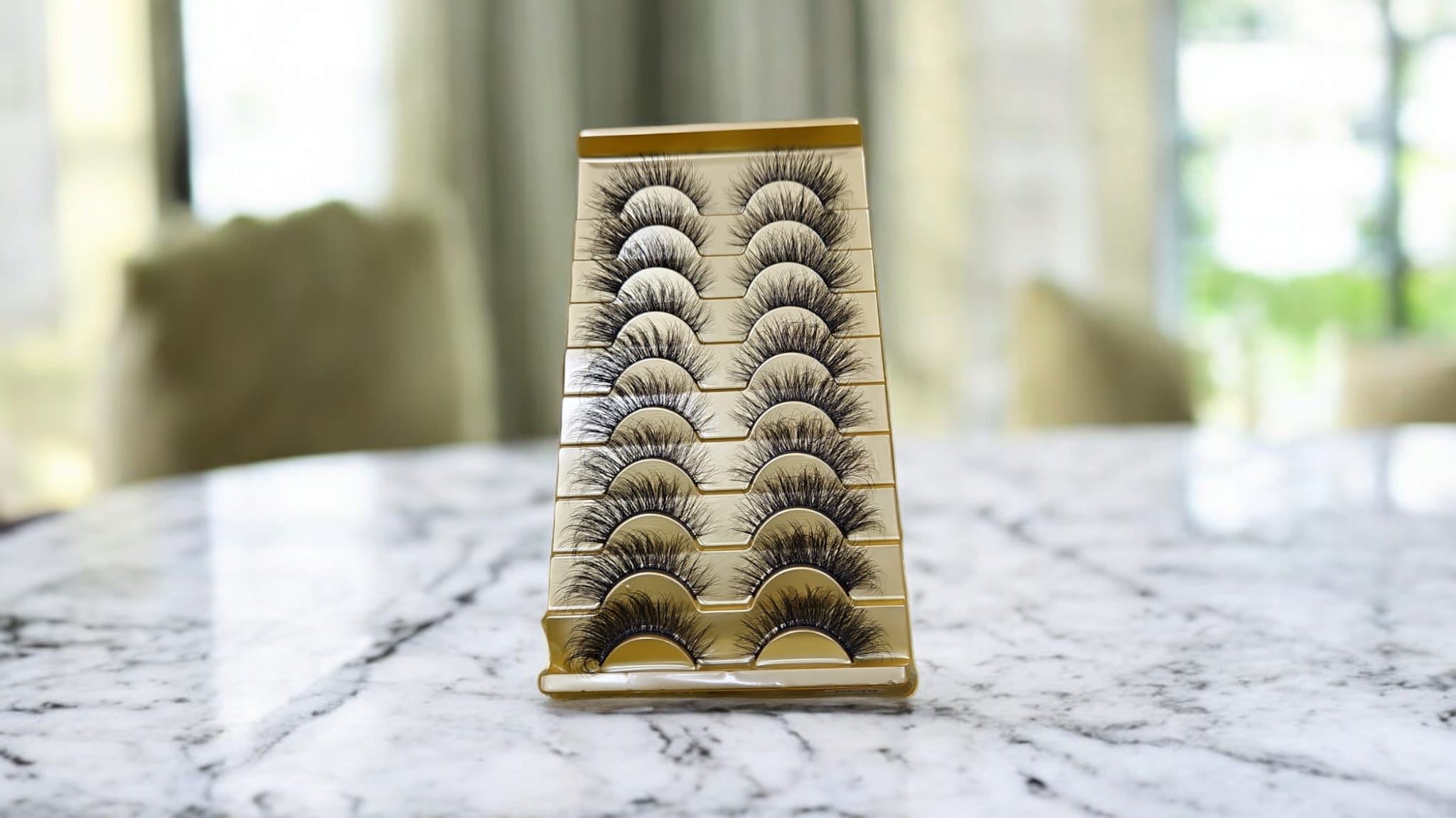 Faux Cils 3D Longs et naturels,courbes en D,volume russe,10 paires DJ-10