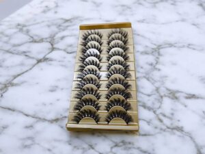 Faux Cils 3D Longs et naturels,courbes en D,volume russe,10 paires DJ-08