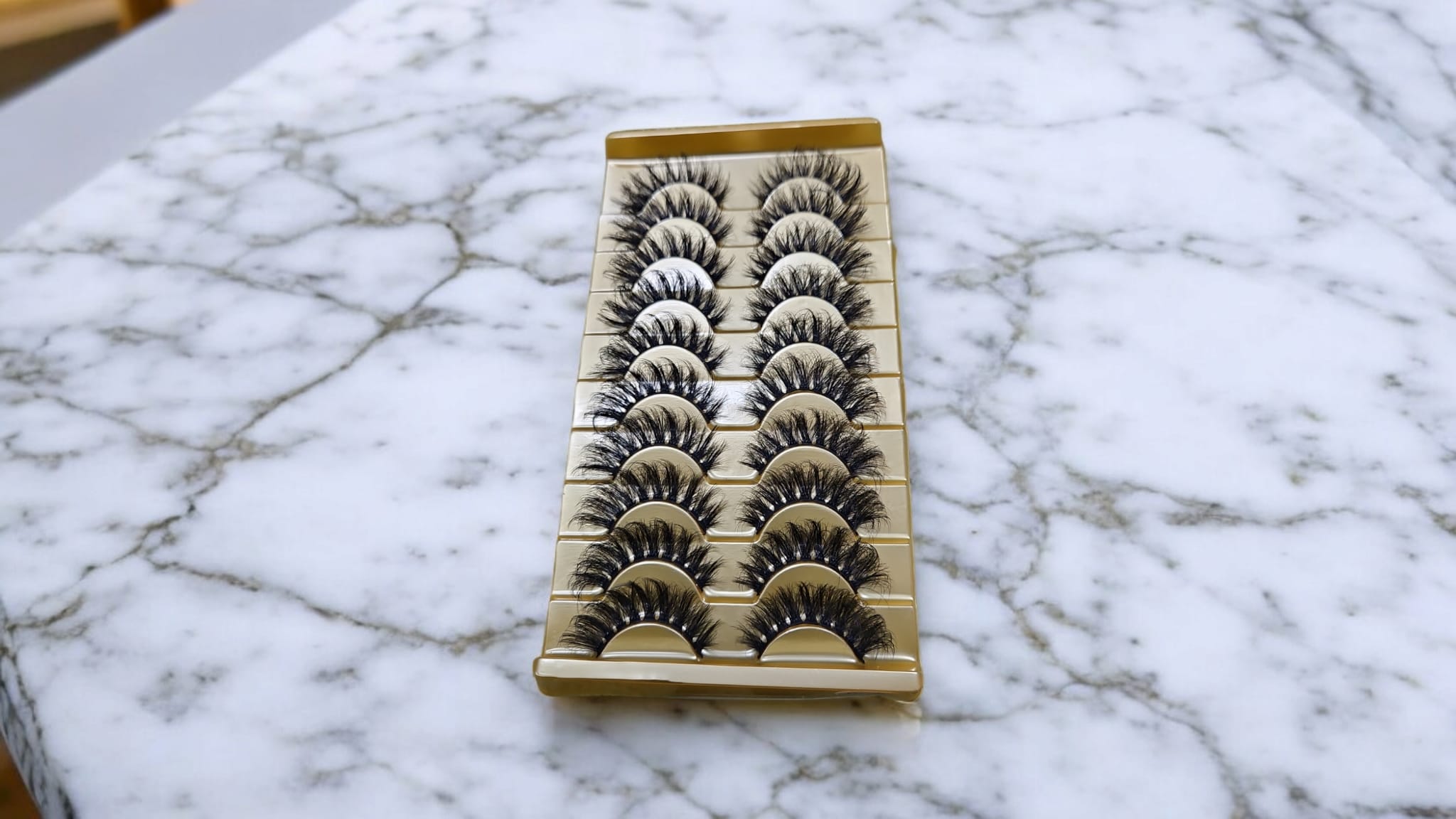 Faux Cils 3D Longs et naturels,courbes en D,volume russe,10 paires DJ-08