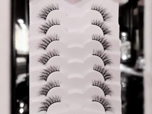 Demi faux cils bande natural en 3D effect oeil biche reutilisable 7 paires HY-15