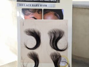 100% Natural HD lace baby edge hair,reusable,2 pairs