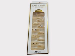 Faux ongles longs en acrylique avec pierres. pate confortable sans colle.