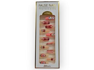 Faux ongles longs en acrylique avec pierres. pate confortable sans colle.