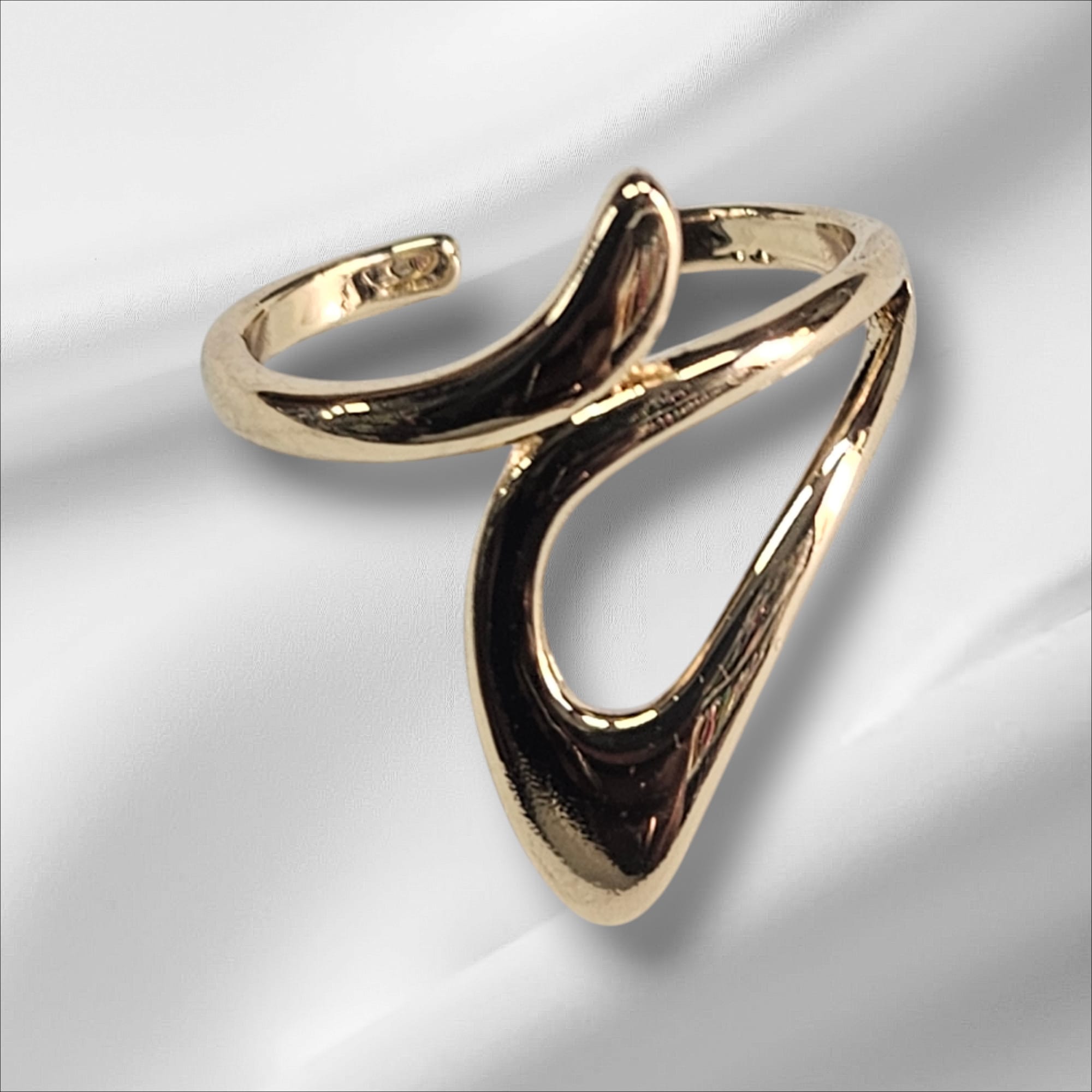 Bague reglable en couleur plaque or 18 carats,confortable et brillante,UDCR03
