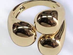 Bague reglable en couleur plaque or 18 carats,confortable et brillante,UDCRO2
