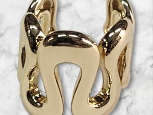 Bague reglable en couleur plaque or 18 carats,confortable et brillante,UDCR04