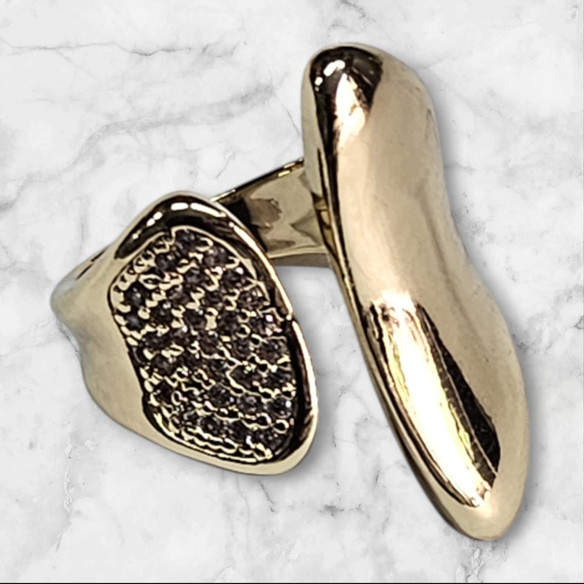 Bague reglable en couleur plaque or 18 carats,confortable et brillante,UDCR07