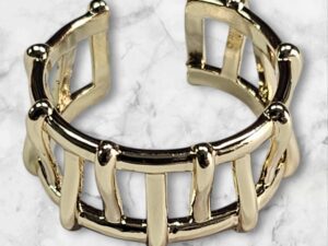 Bague reglable en couleur plaque or 18 carats,confortable et brillante,UDCR12