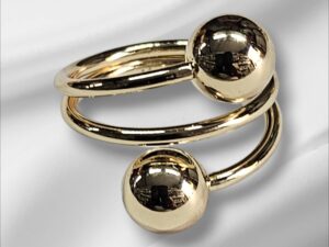 Bague reglable en couleur plaque or 18 carats,confortable et brillante,UDCR13