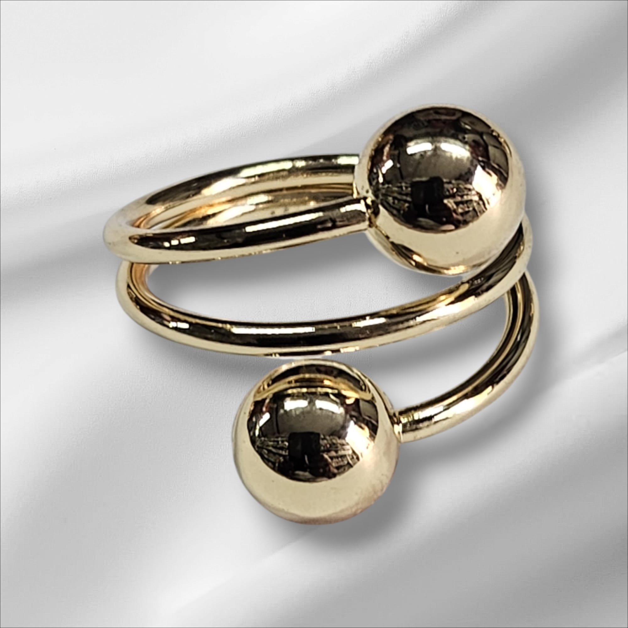 Bague reglable en couleur plaque or 18 carats,confortable et brillante,UDCR13